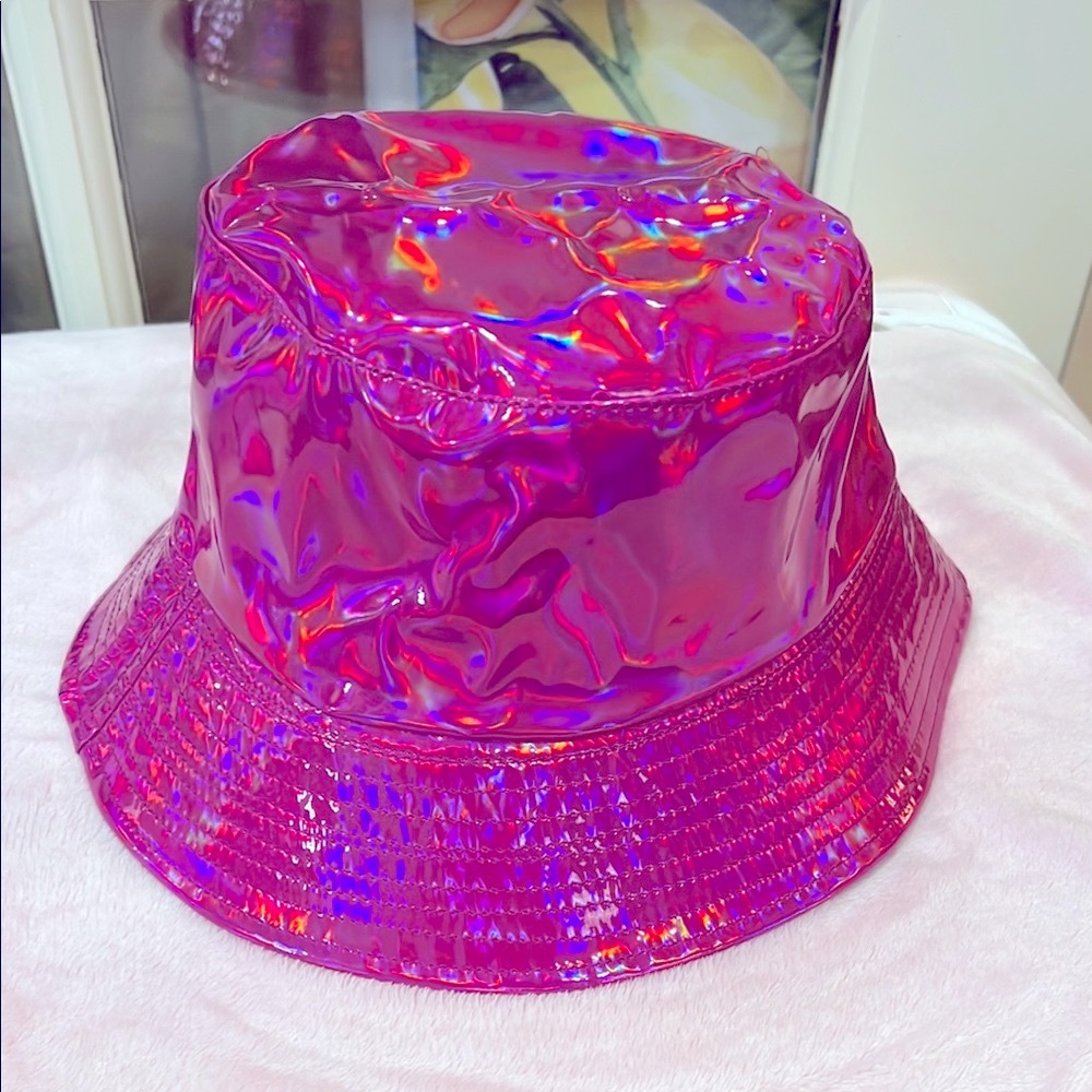 Holographic Pink Bucket Hat